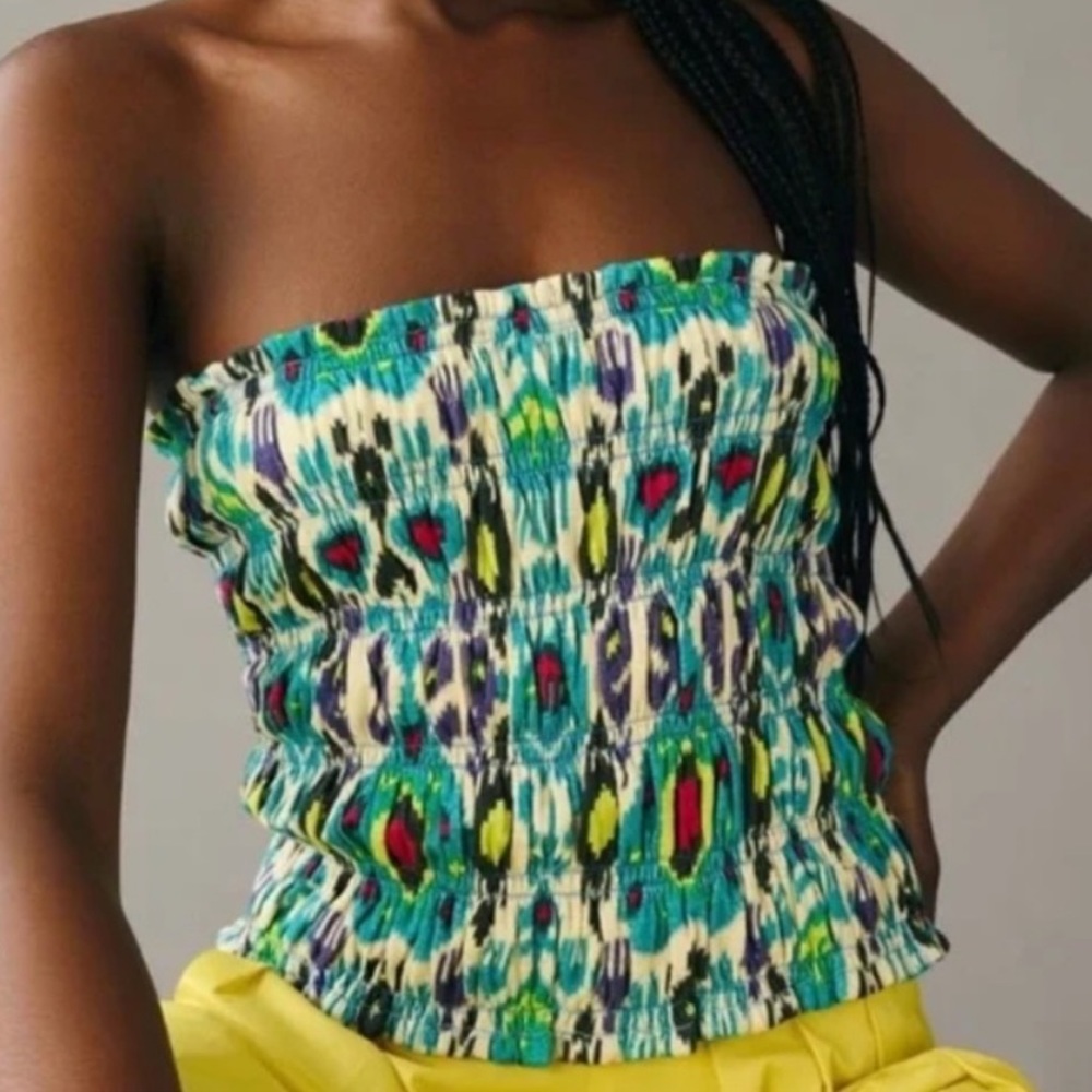 *By Anthropologie Smocked Tube Top